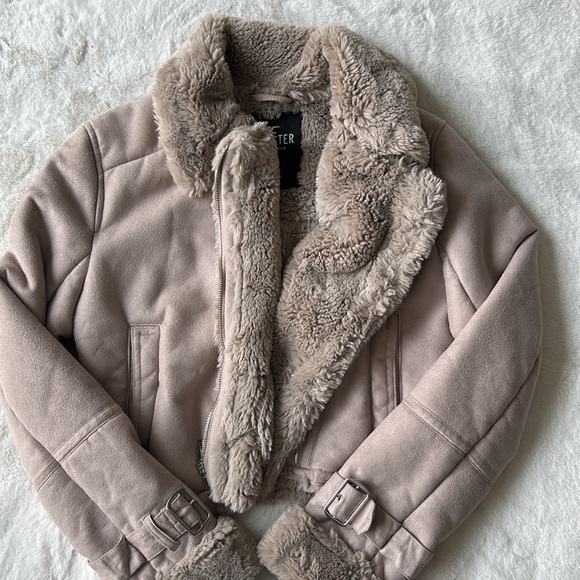 Hollister Faux Shearling Biker Jacket - Picture 3 of 6